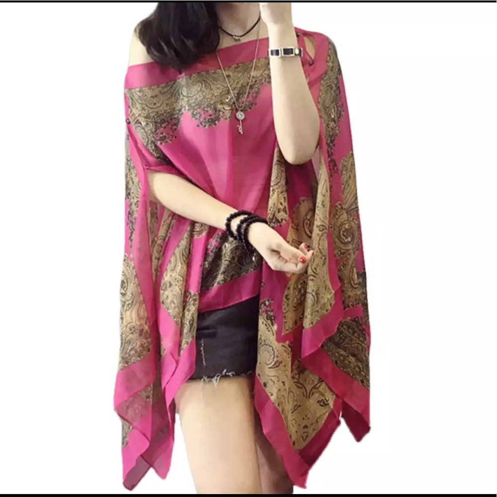 NEW Silk Polyester Scarf Wrap Shawl Long Cover